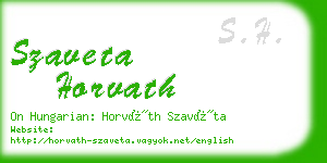 szaveta horvath business card